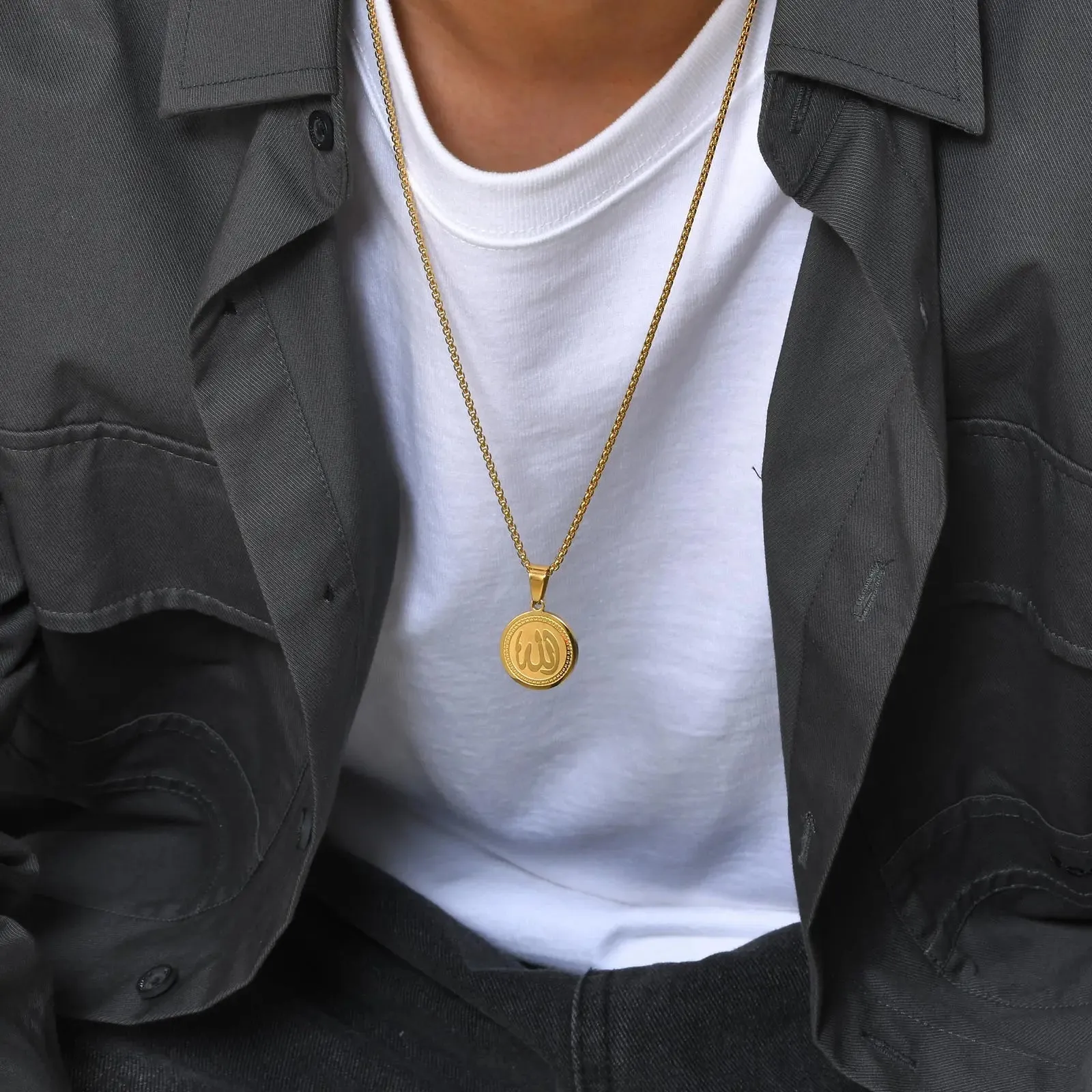 Islam Allah Necklaces for Men Boys