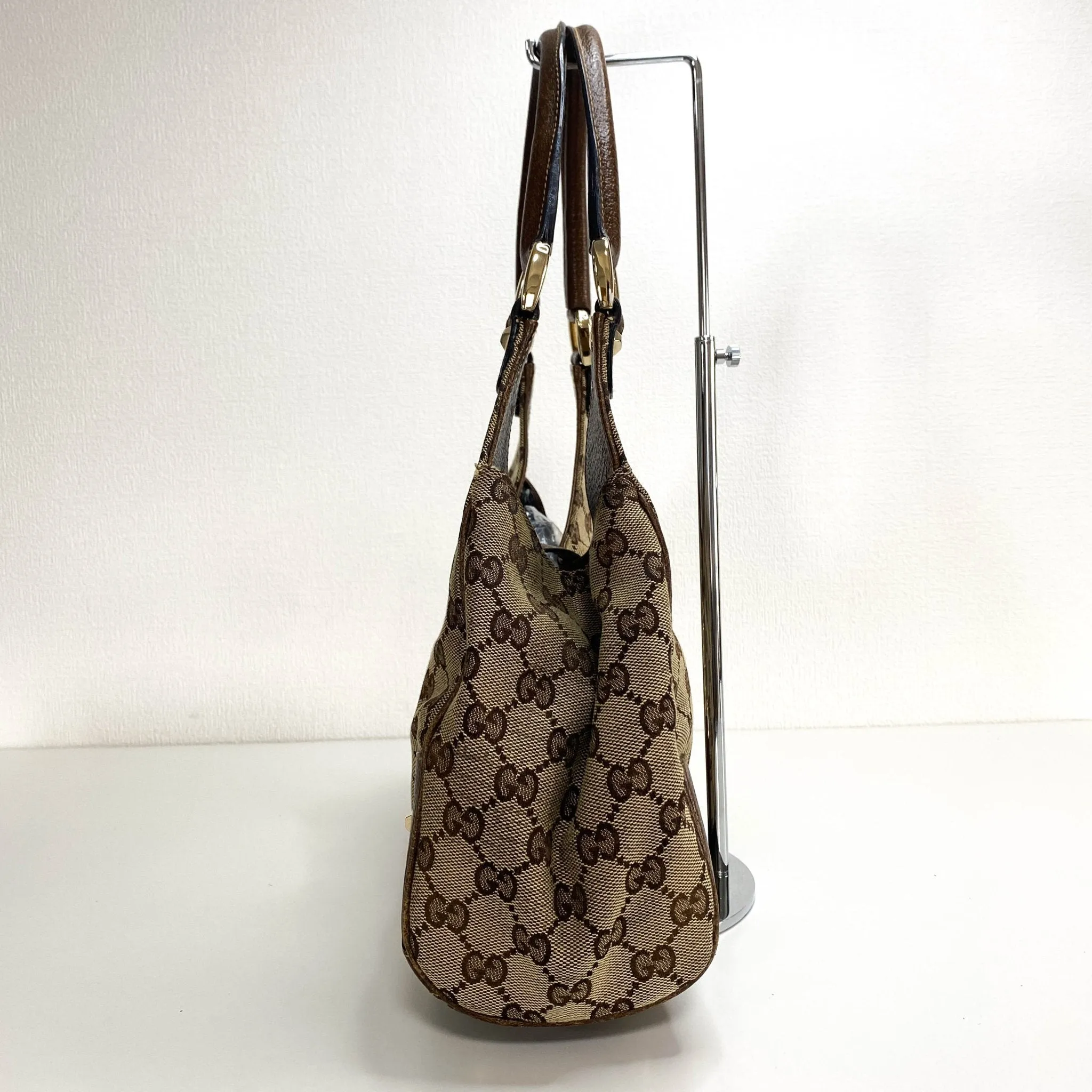 Jackie O Hobo Nailhead GG Canvas Shoulder Bag