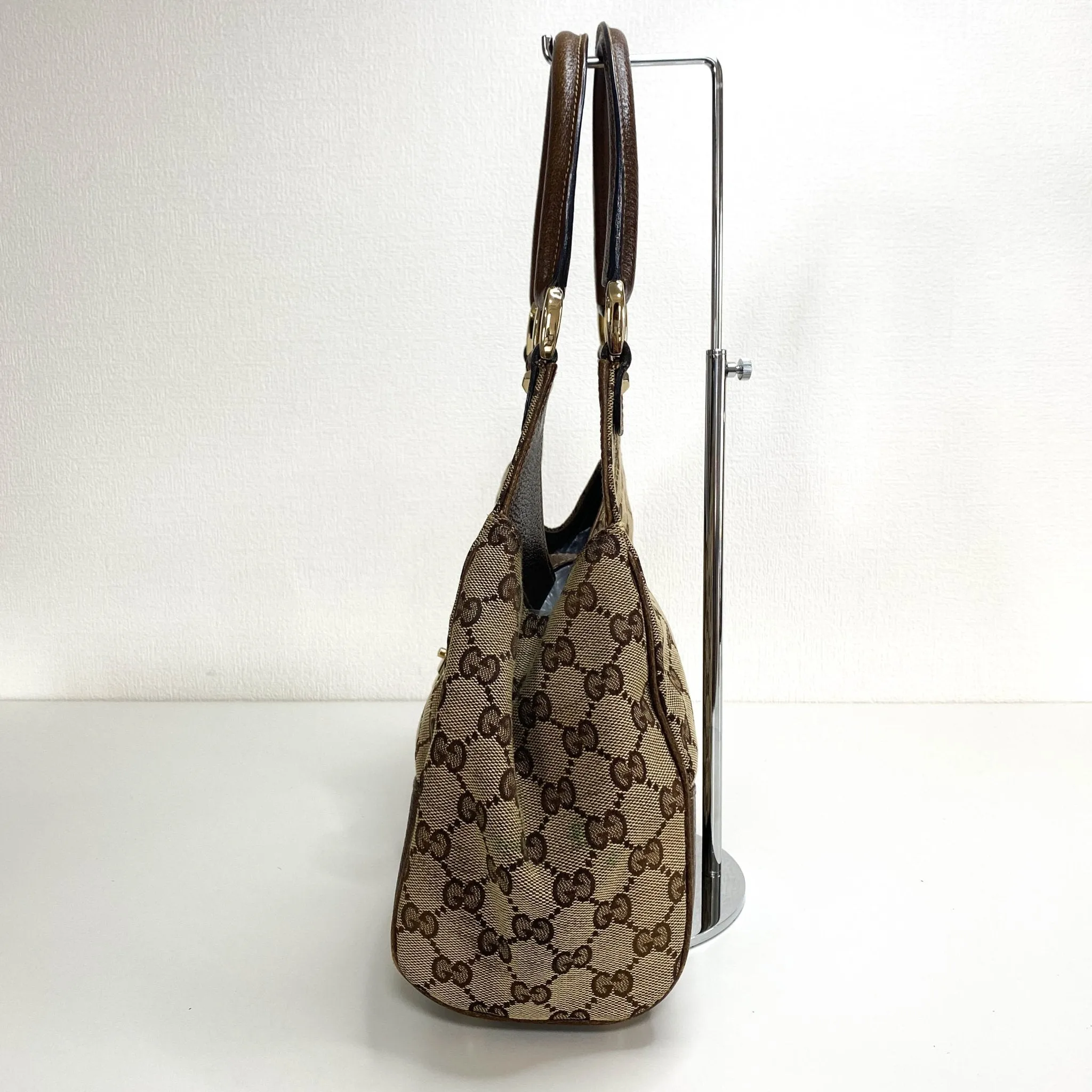 Jackie O Hobo Nailhead GG Canvas Shoulder Bag