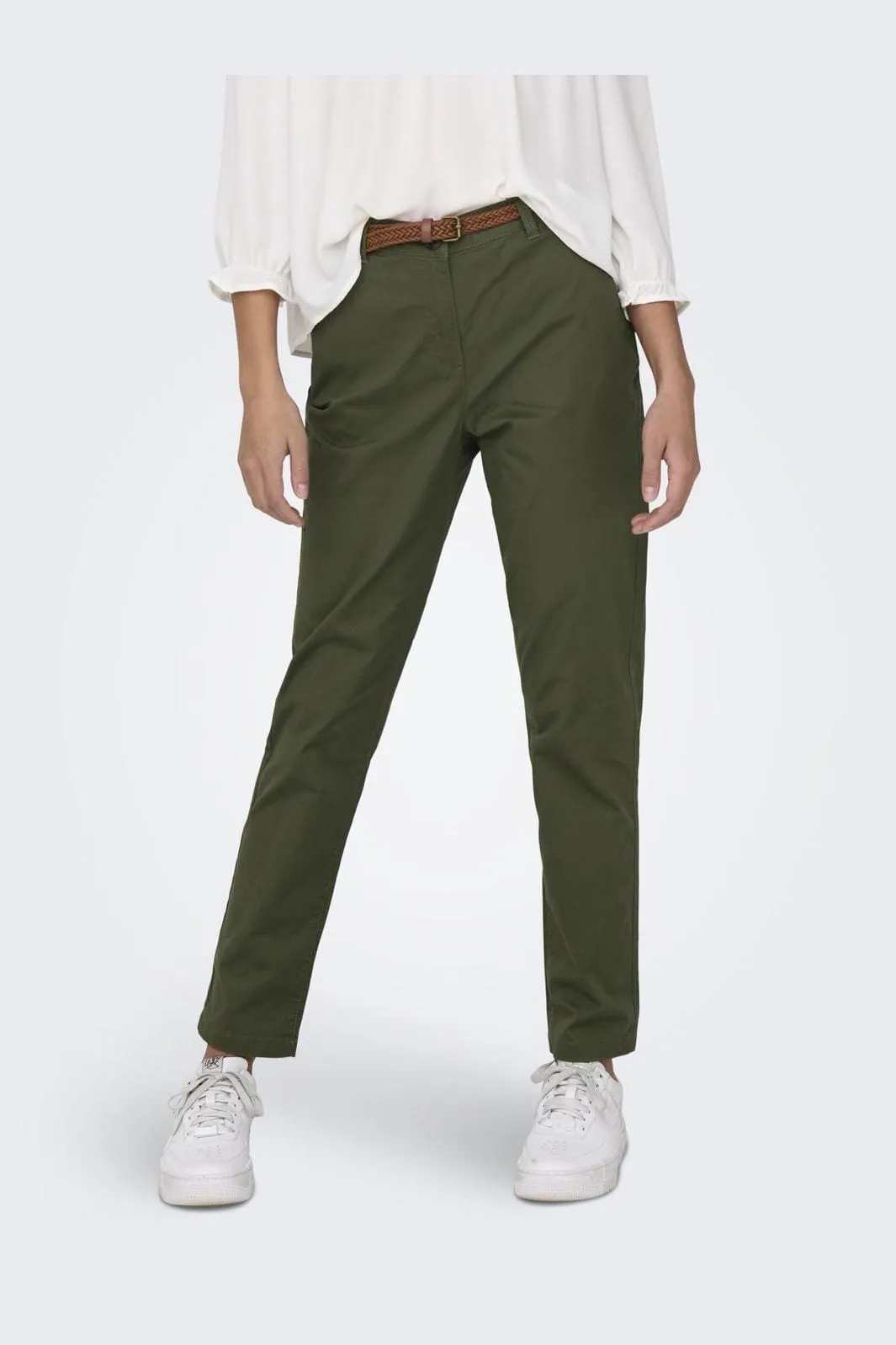 JDY - JDYchicago Belted Chino Pants Dia - 4388910 Kalamata