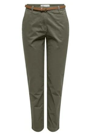 JDY - JDYchicago Belted Chino Pants Dia - 4388910 Kalamata