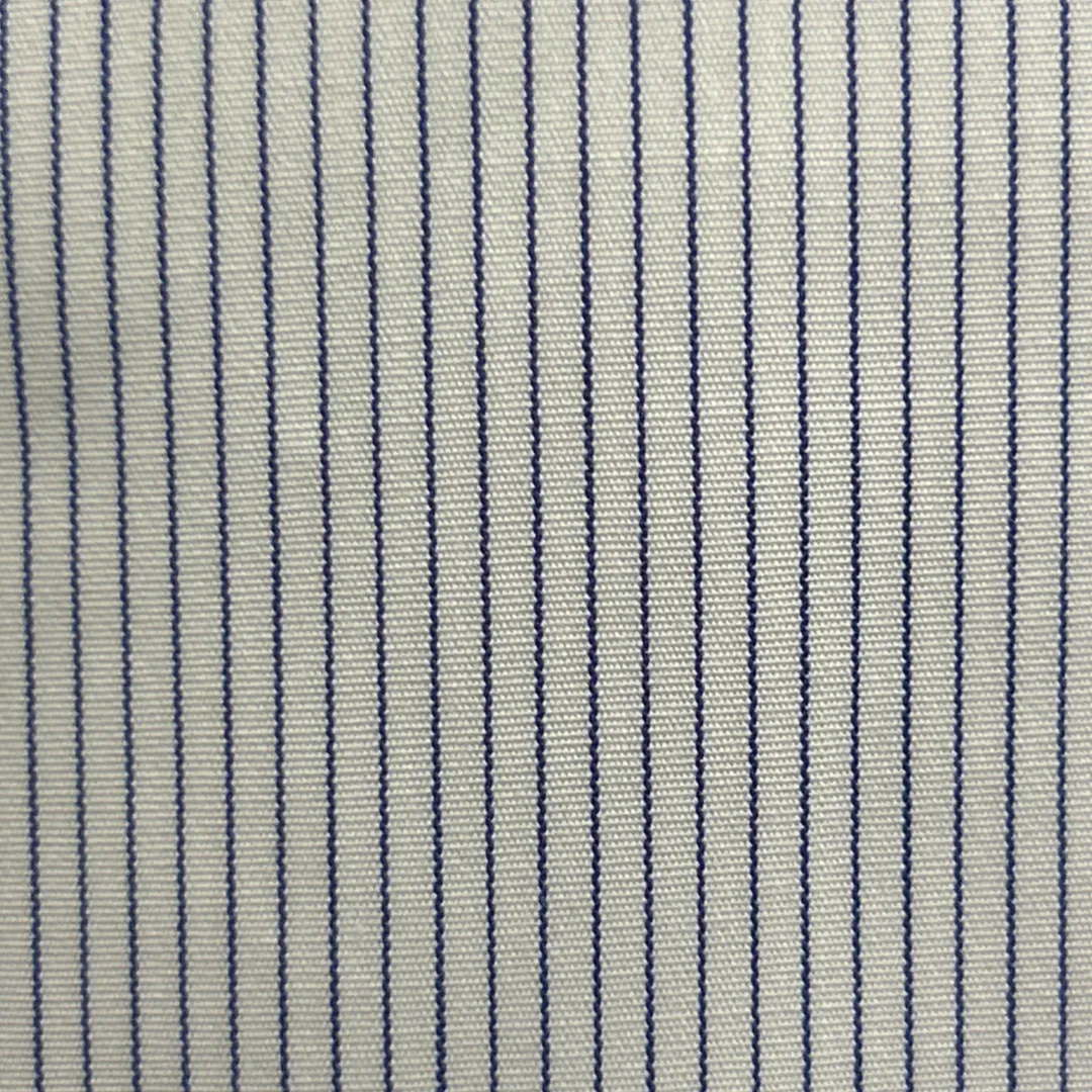 Jil Sander Men's White and Blue Striped Short-Sleeved Shirt