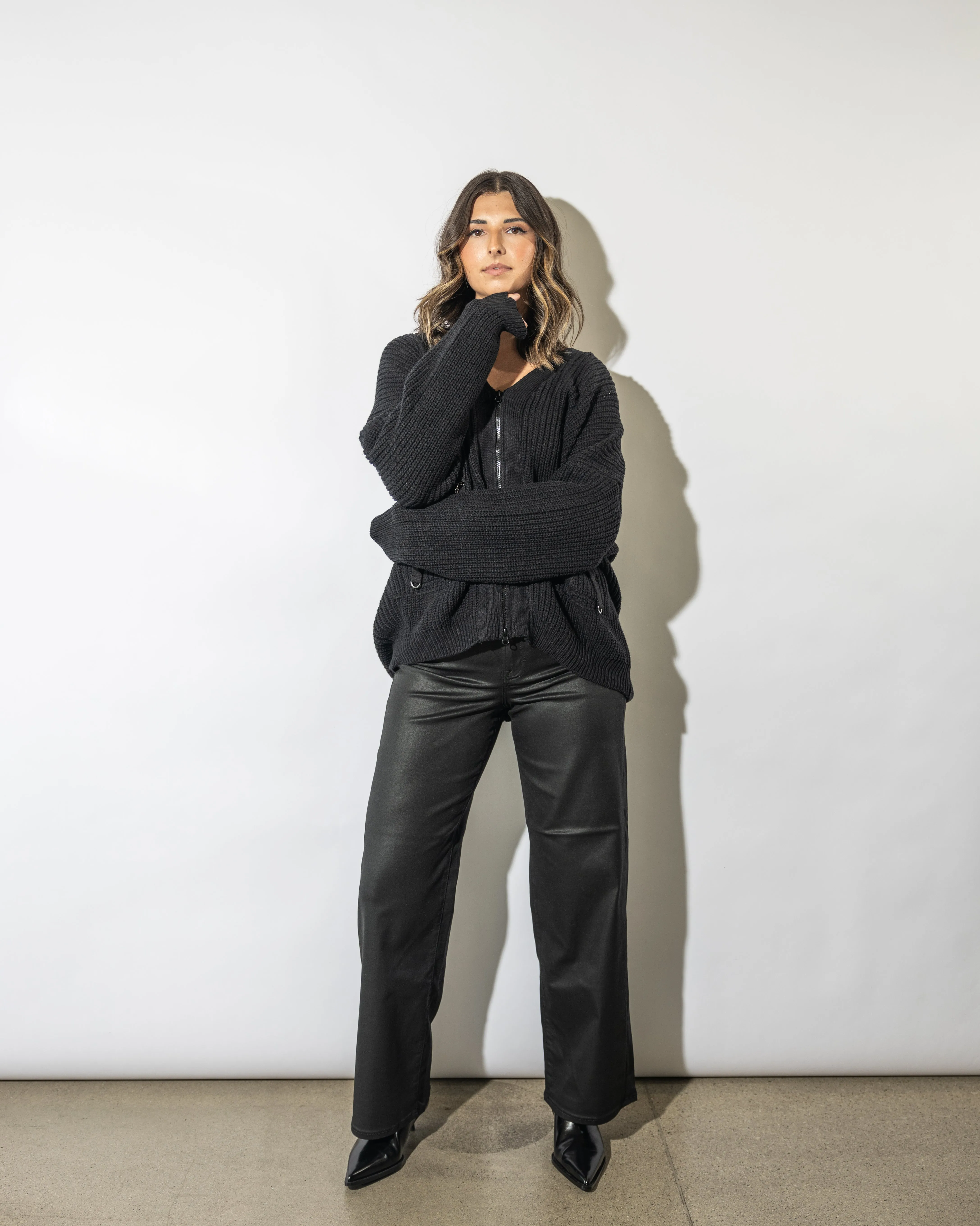 Jordyn Long Zip Utility Cardigan