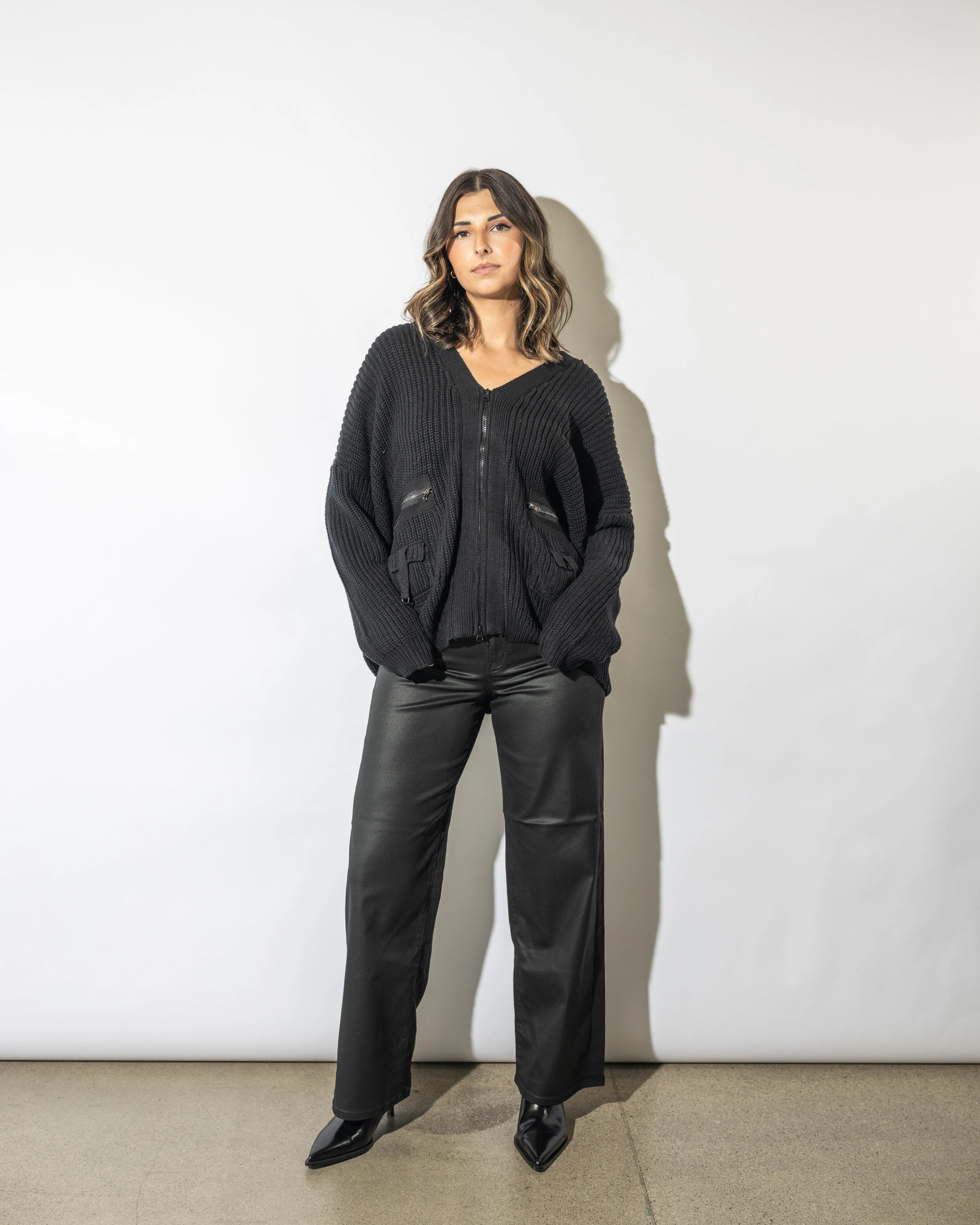 Jordyn Long Zip Utility Cardigan