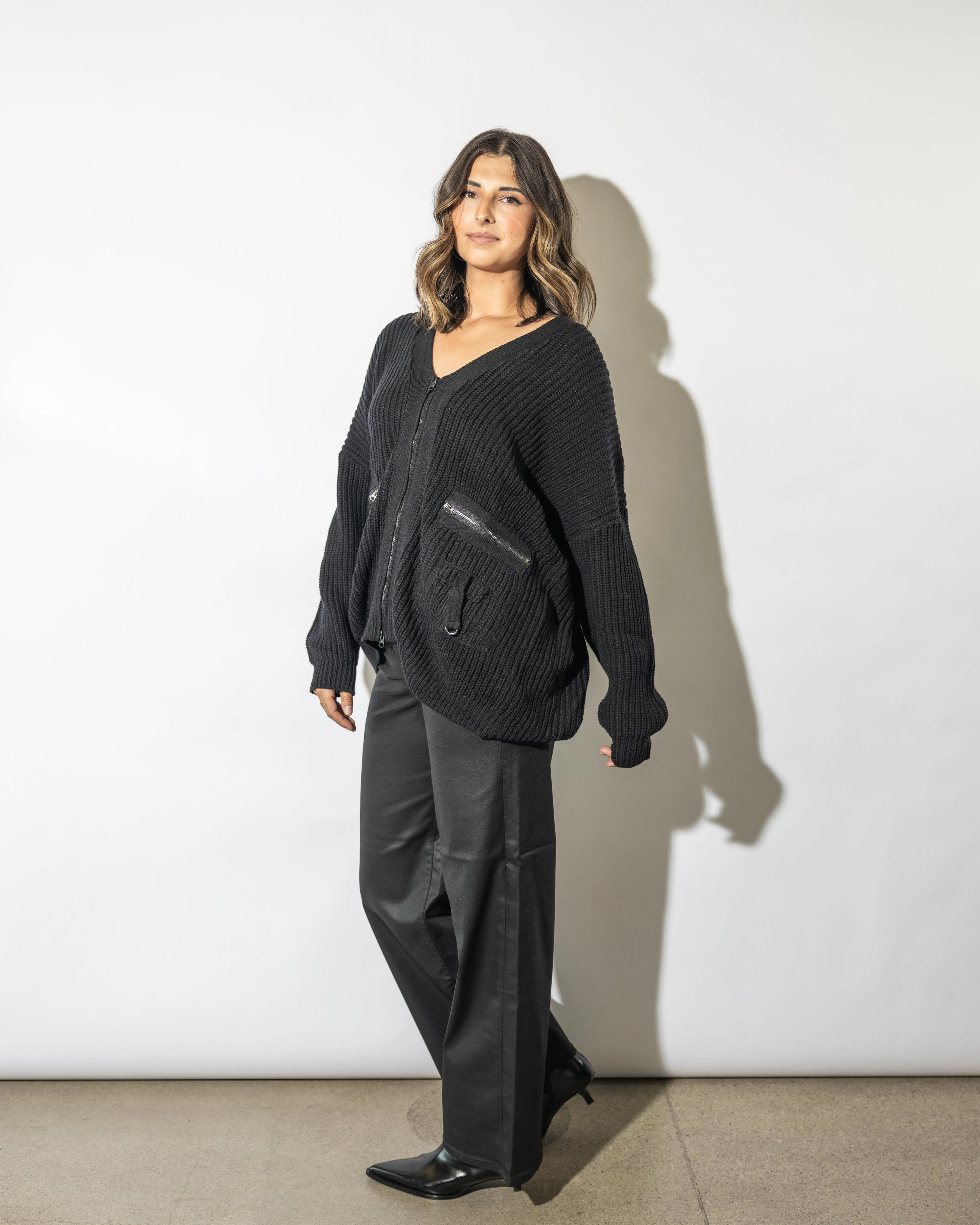 Jordyn Long Zip Utility Cardigan