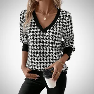 Josefa Elegant V-Neck Long Sleeve