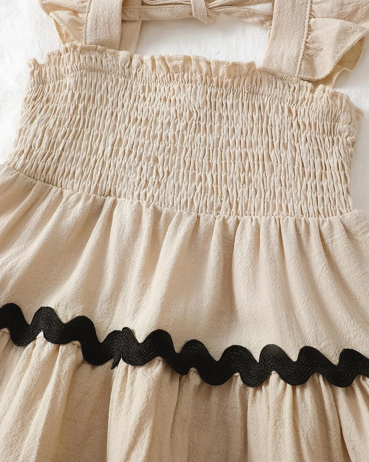 Kids Toddler Dress Baby Girl Summer Clothes Sleeveless Ruffle Smocked Dresses Little Girls Casual Boho Beach Sundress