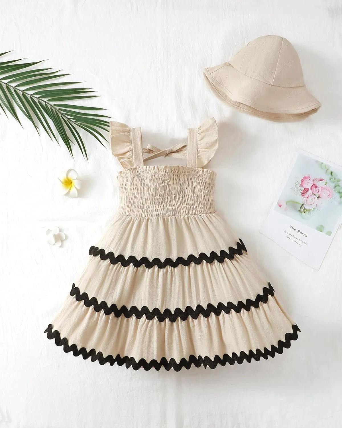 Kids Toddler Dress Baby Girl Summer Clothes Sleeveless Ruffle Smocked Dresses Little Girls Casual Boho Beach Sundress