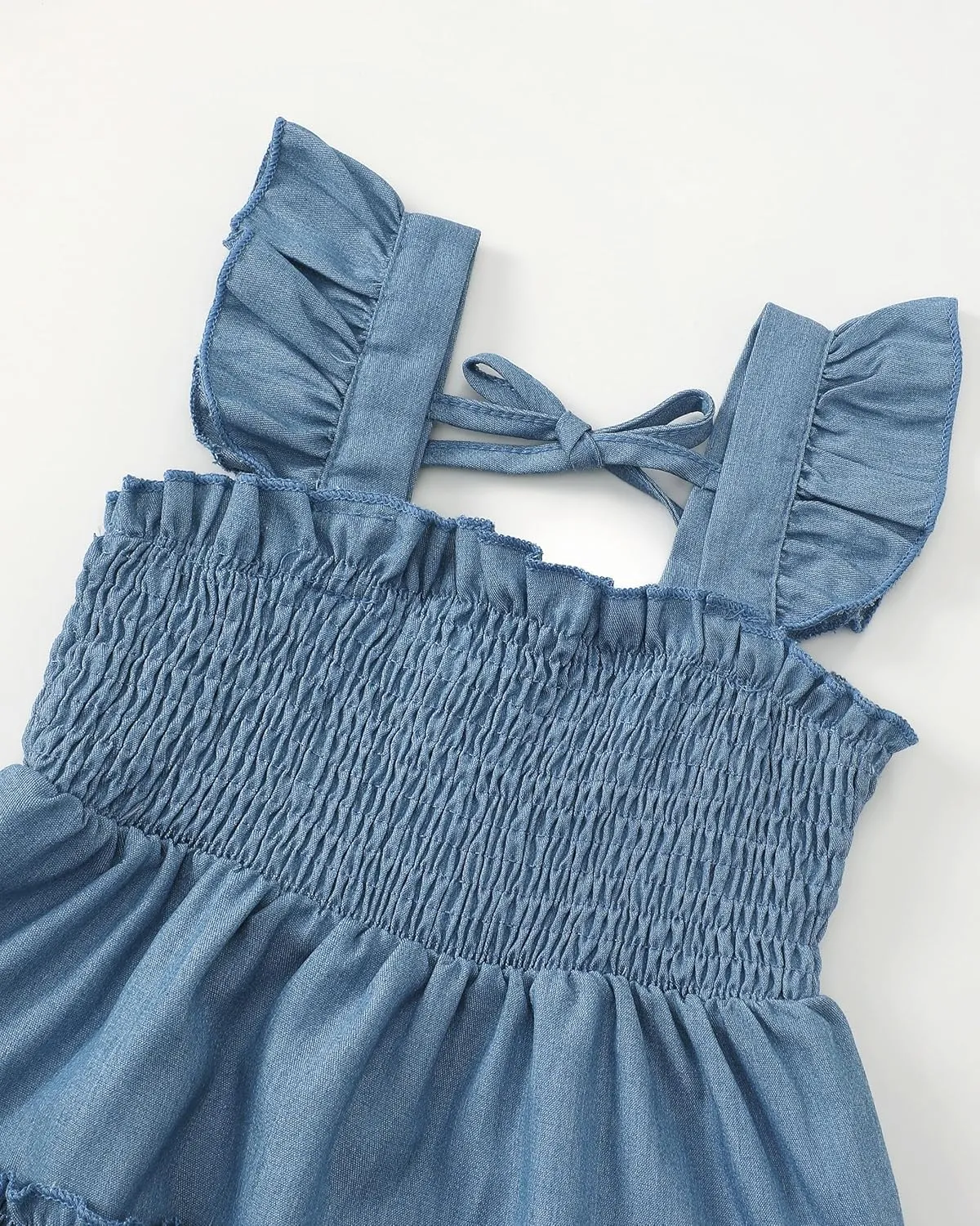 Kids Toddler Dress Baby Girl Summer Clothes Sleeveless Ruffle Smocked Dresses Little Girls Casual Boho Beach Sundress