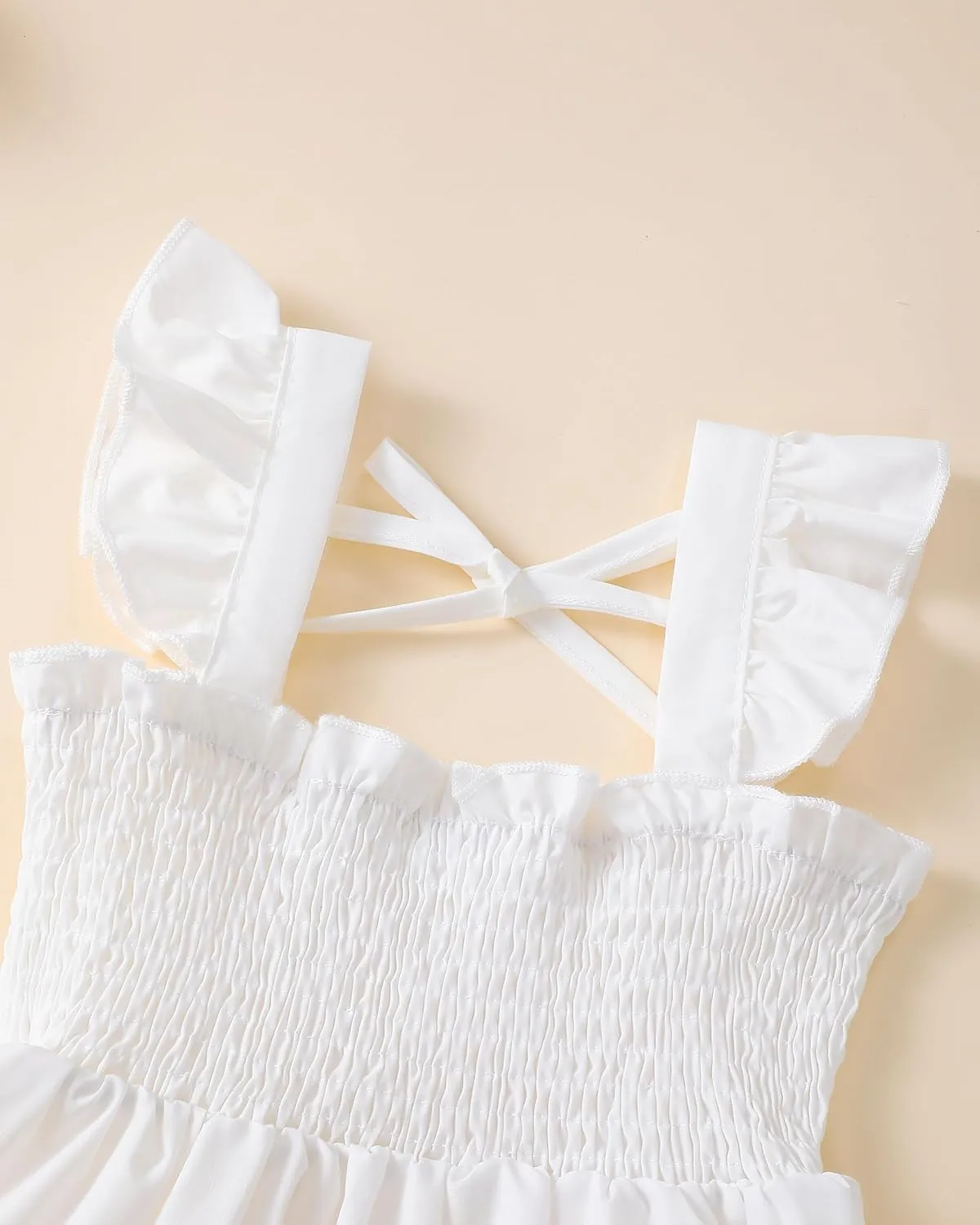 Kids Toddler Dress Baby Girl Summer Clothes Sleeveless Ruffle Smocked Dresses Little Girls Casual Boho Beach Sundress