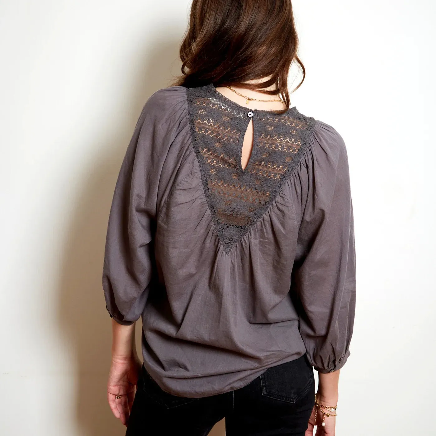 L’Ange Blouse | Charcoal