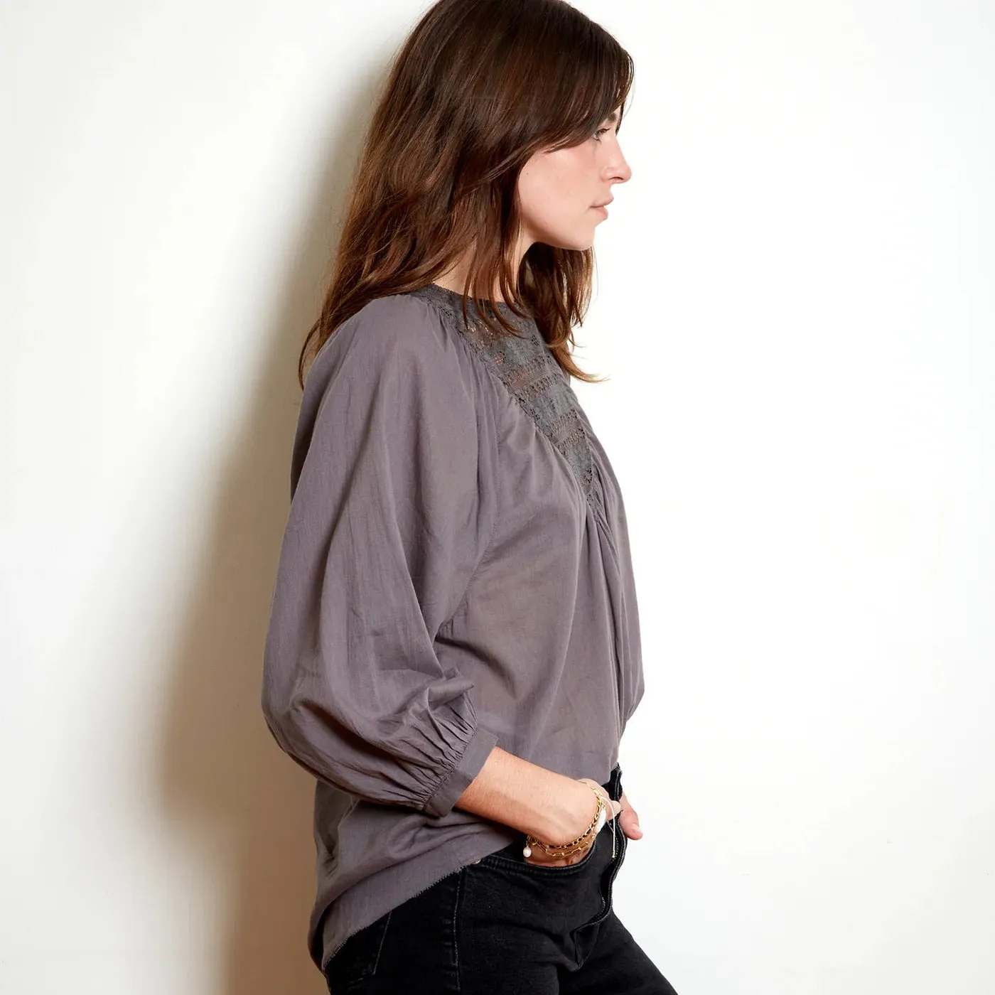 L’Ange Blouse | Charcoal