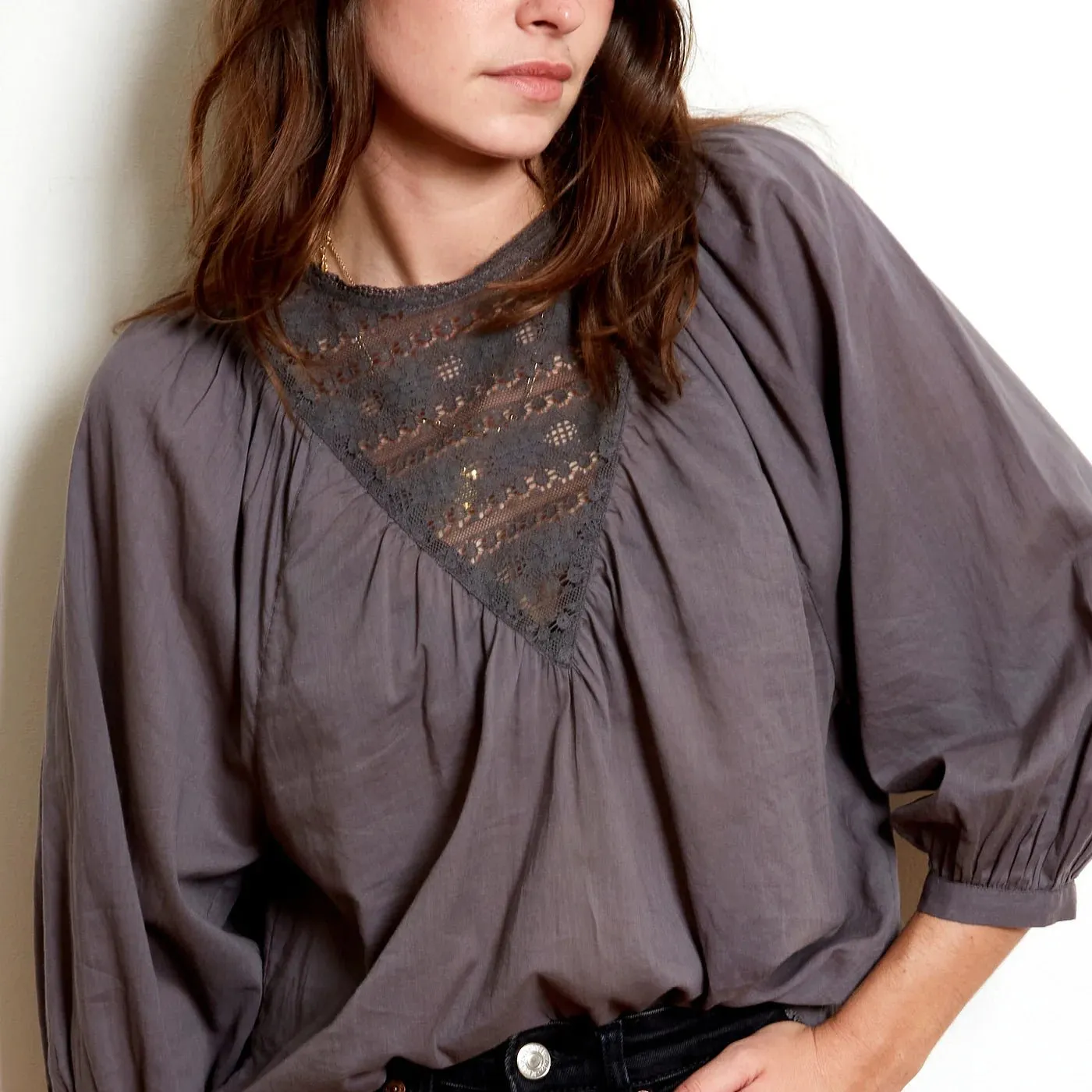 L’Ange Blouse | Charcoal