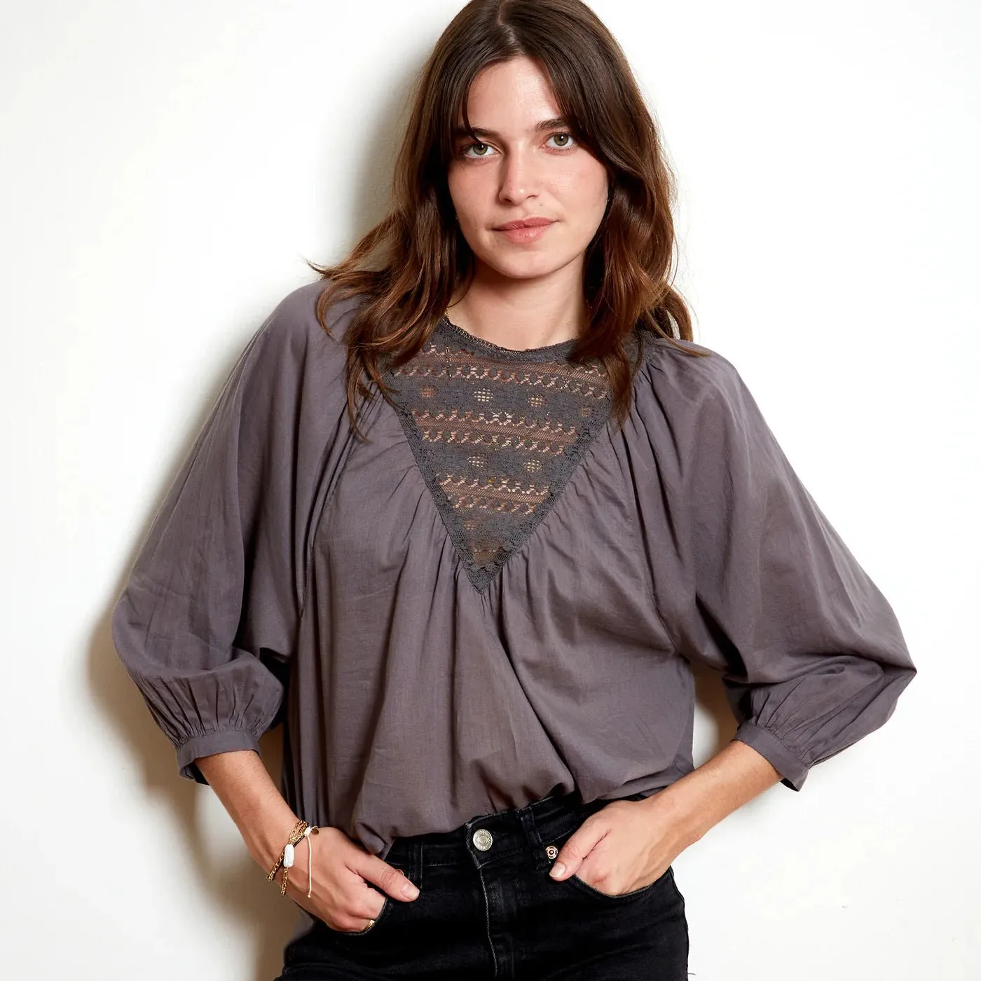 L’Ange Blouse | Charcoal