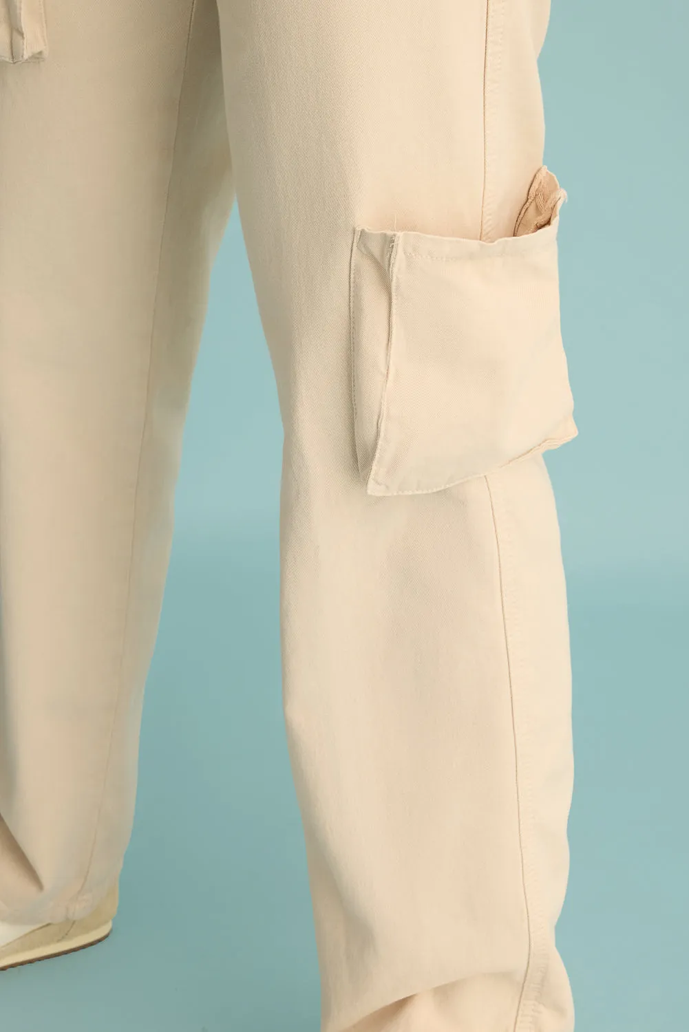 Latte Utility Straight Leg Jeans