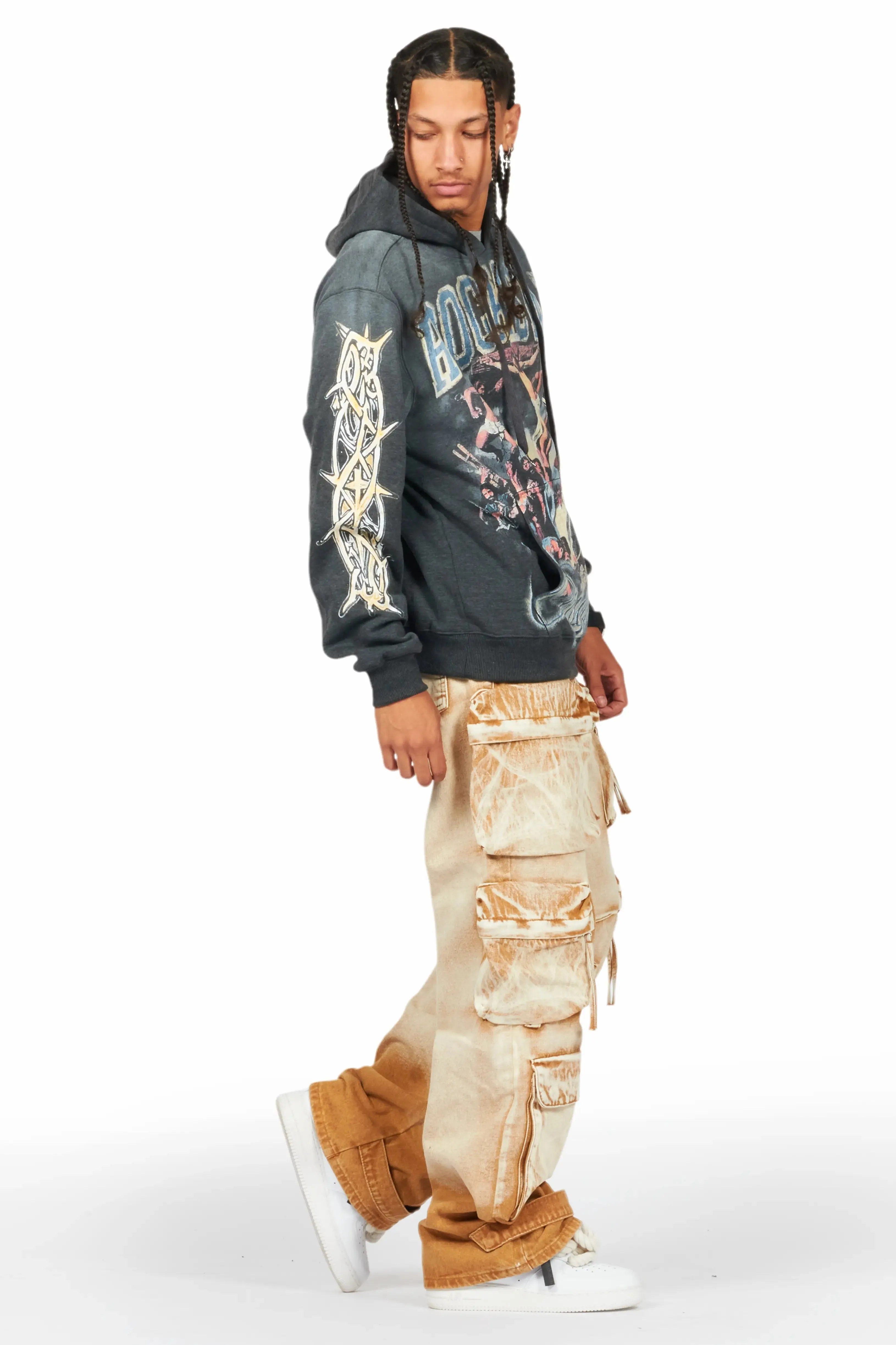 Lenz Beige Baggy Fit Jean