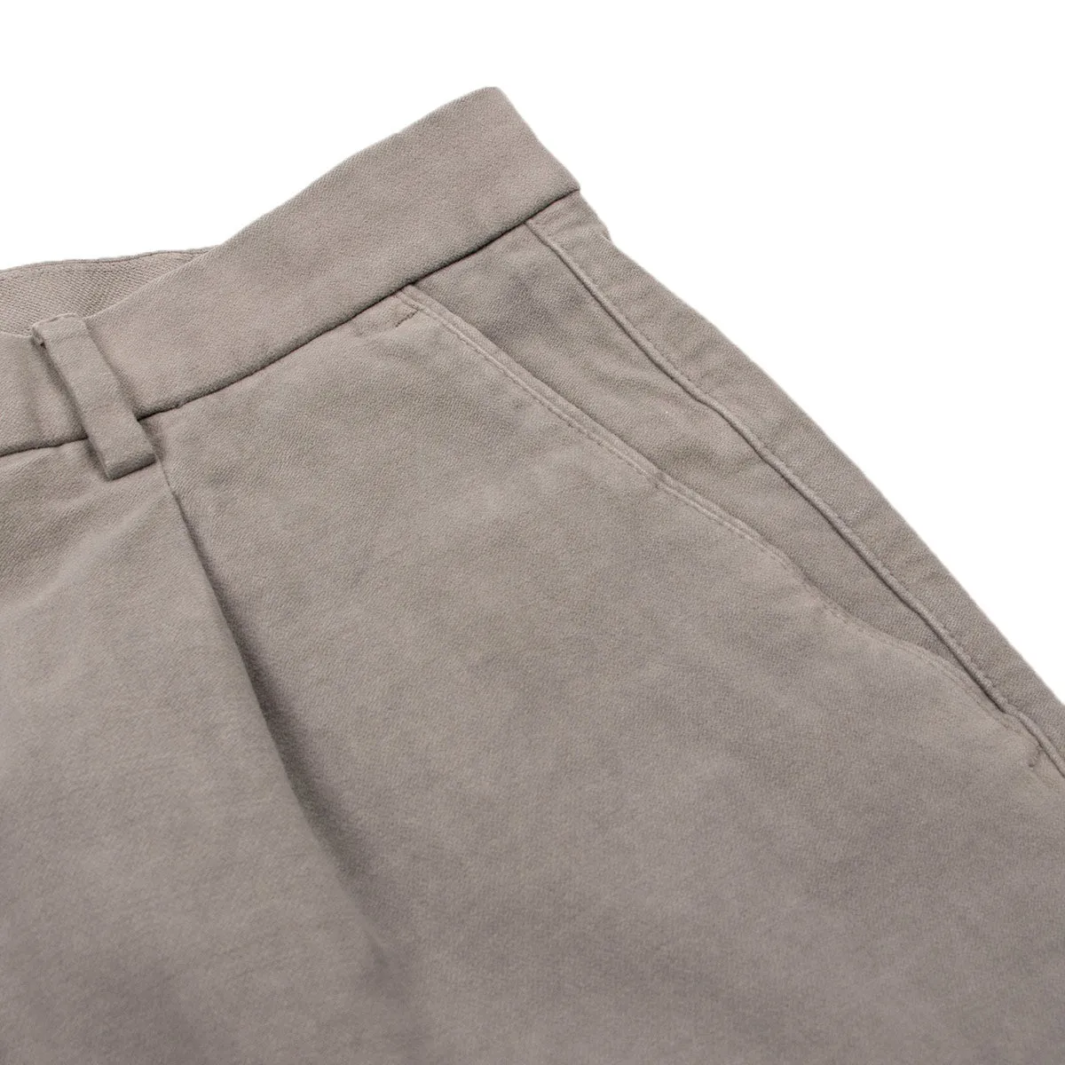 Light Grey Moleskin Cotton Stretch Chinos