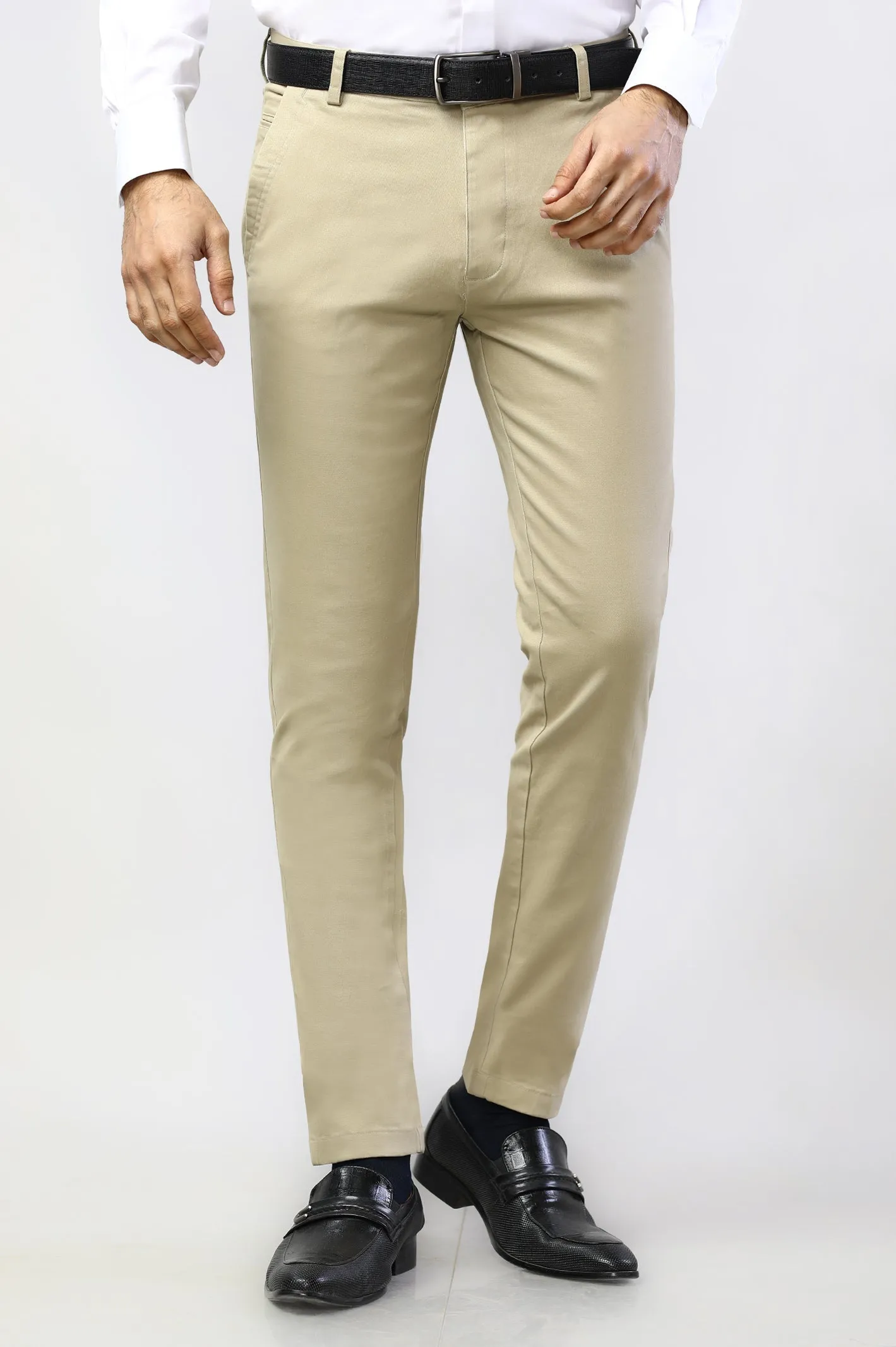 Light Khaki Smart Fit Cotton Chino