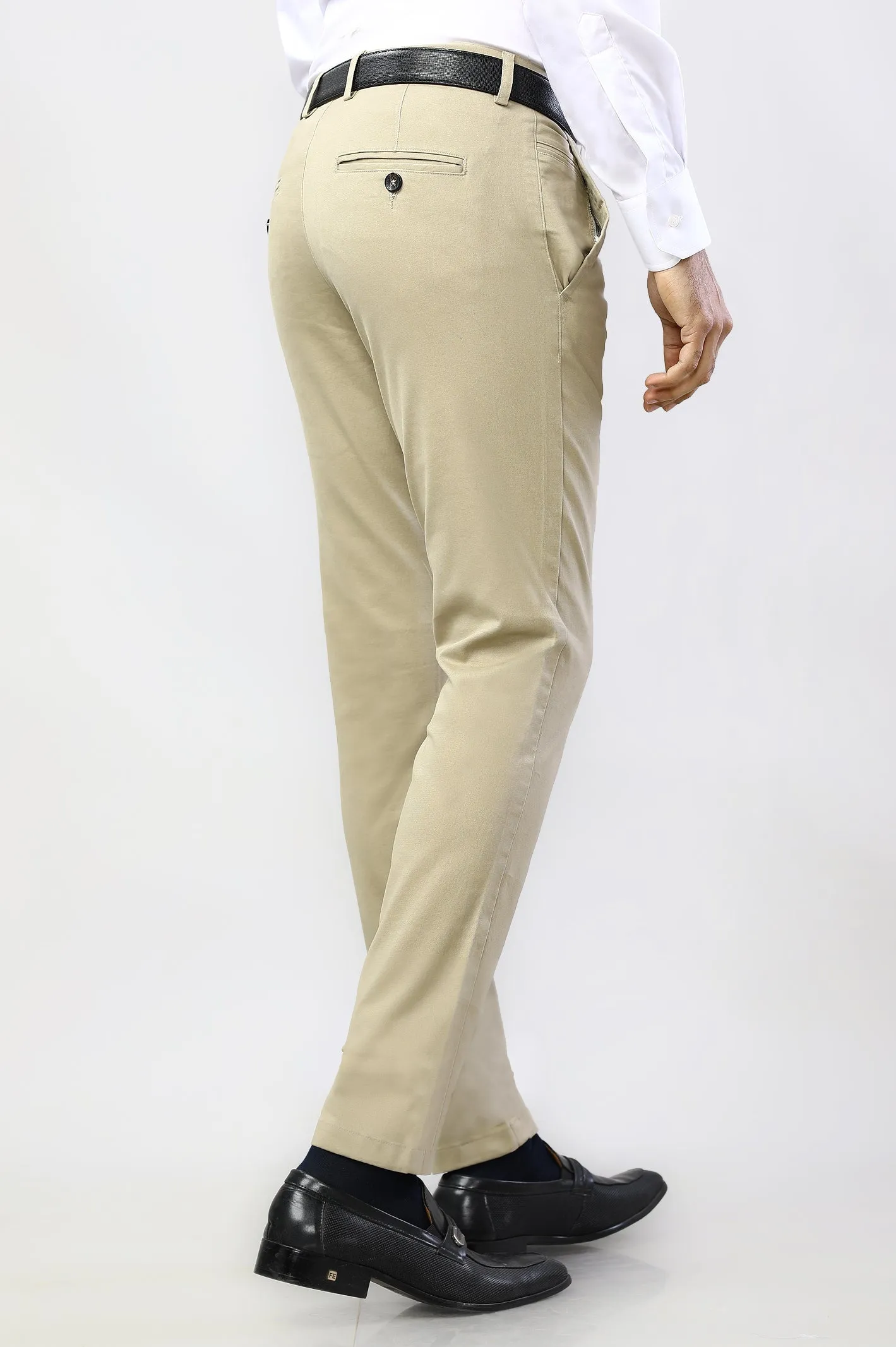 Light Khaki Smart Fit Cotton Chino