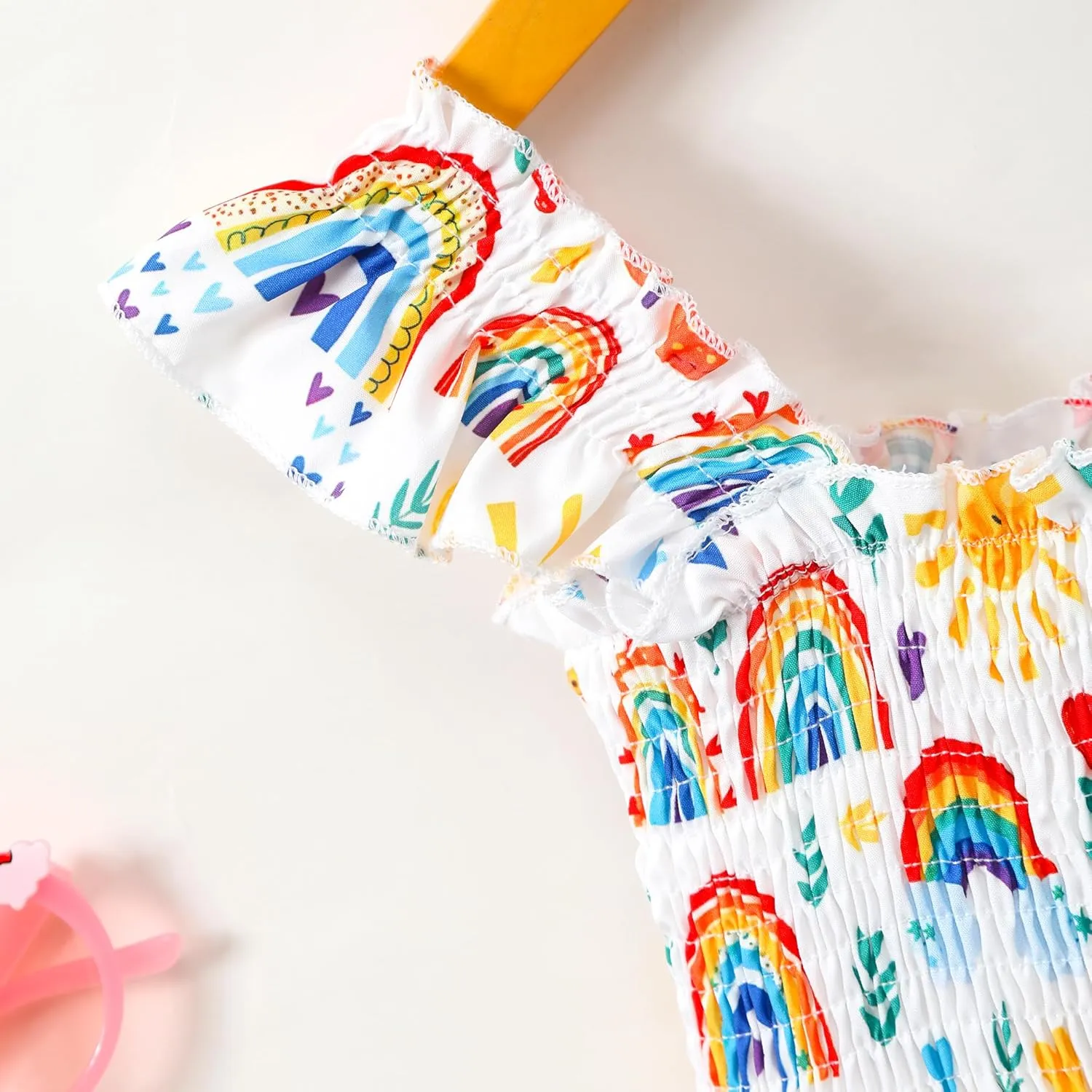 Little Girl Twirl Dress Kids Sleeveless Ruffle Tiered Smocked Dresses Girls Summer Outfits Beach Sundress