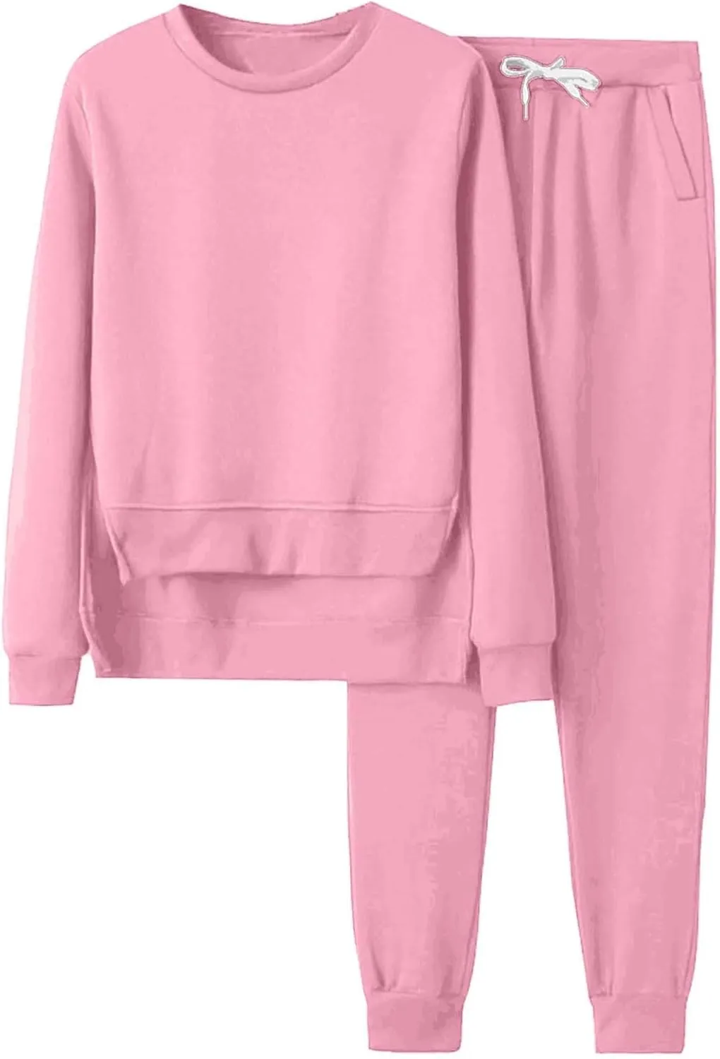 Lounge Sets for Women 2024 Long Sleeve Crewneck Athletic Trendy Hoodie Sweatshirts and Sweatpants Sweatsuit