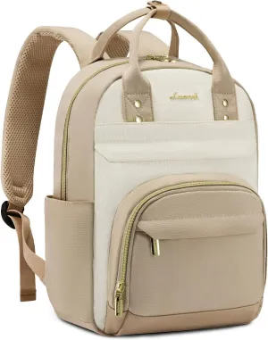LOVEVOOK Mini Backpack Purse for Women, Small Backpack Bag, Light Weight Stylish Backpack for Daily Travel, Khaki-Beige-Light brown