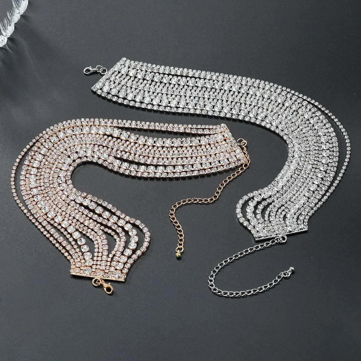 Luxury Multilayers Crystal Choker
