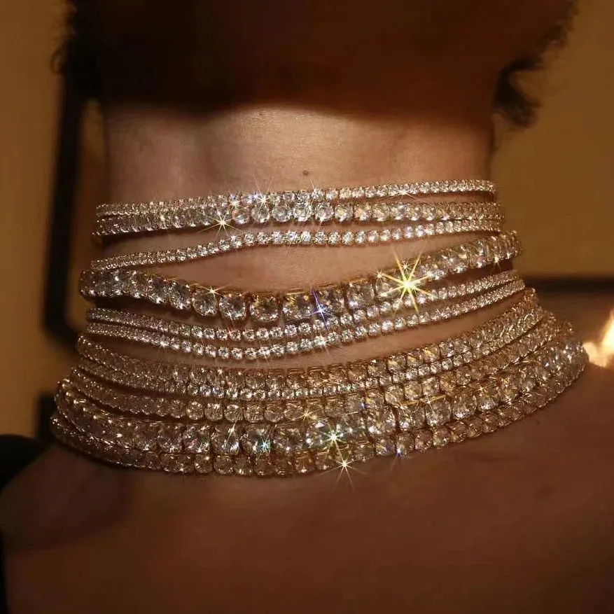 Luxury Multilayers Crystal Choker