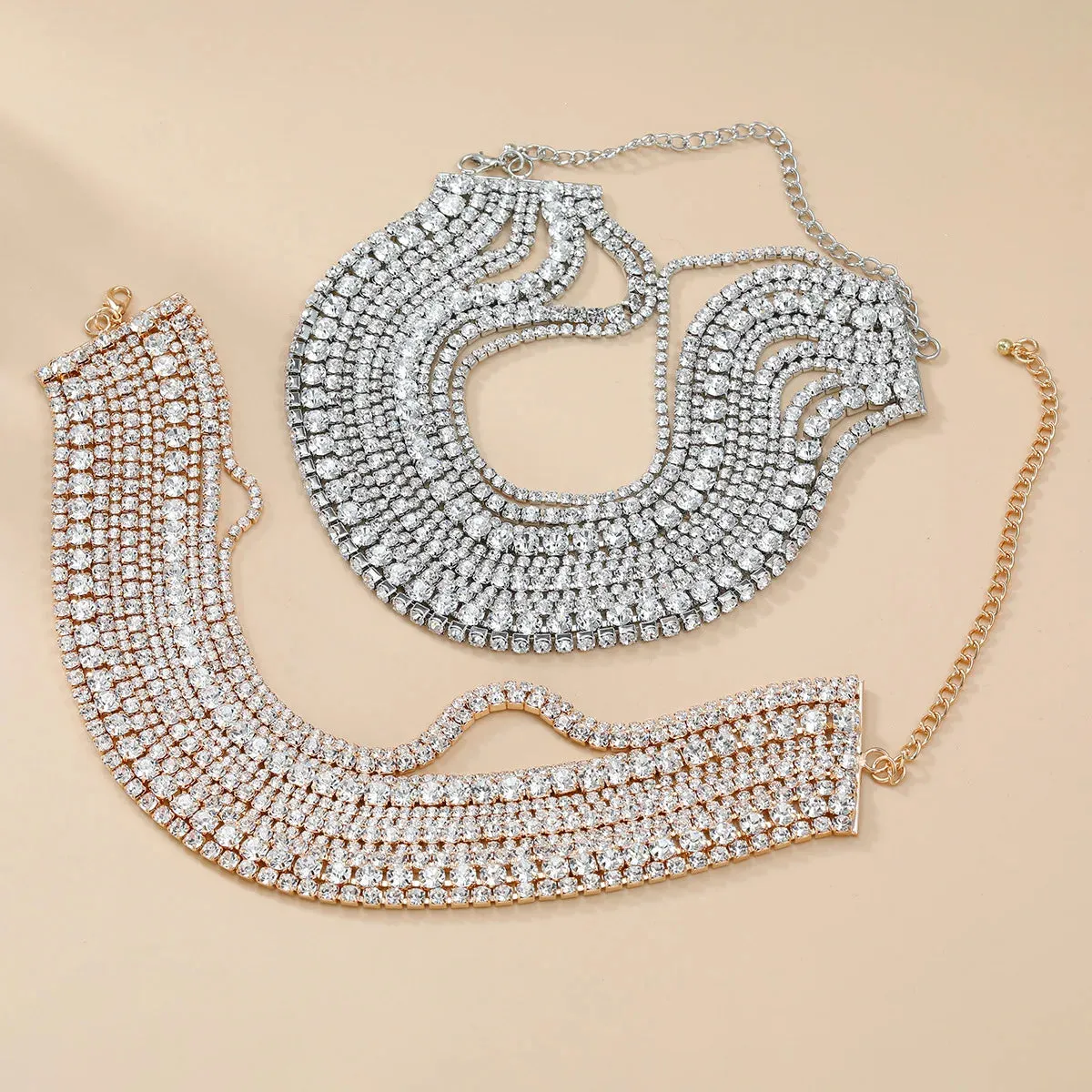 Luxury Multilayers Crystal Choker