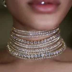 Luxury Multilayers Crystal Choker