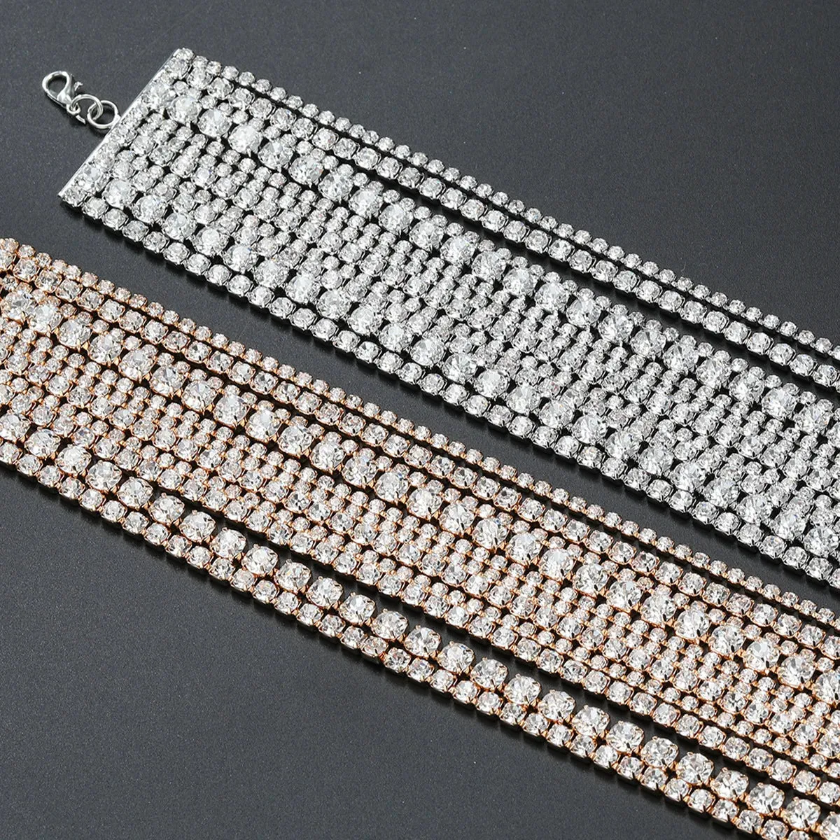 Luxury Multilayers Crystal Choker