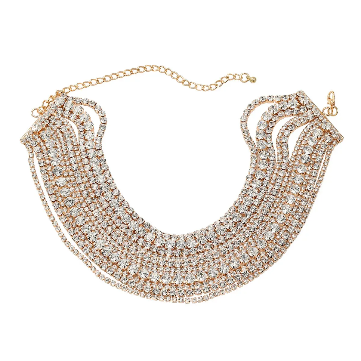 Luxury Multilayers Crystal Choker