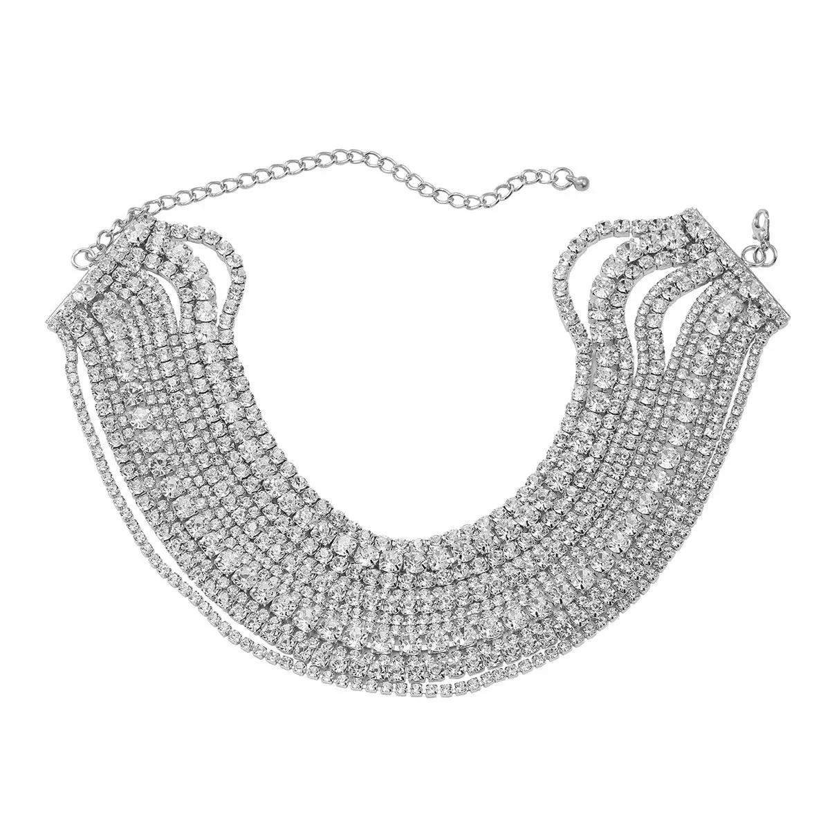 Luxury Multilayers Crystal Choker