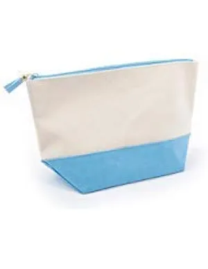 MainStreet Collection Canvas Cosmetic Bag (Light Blue)