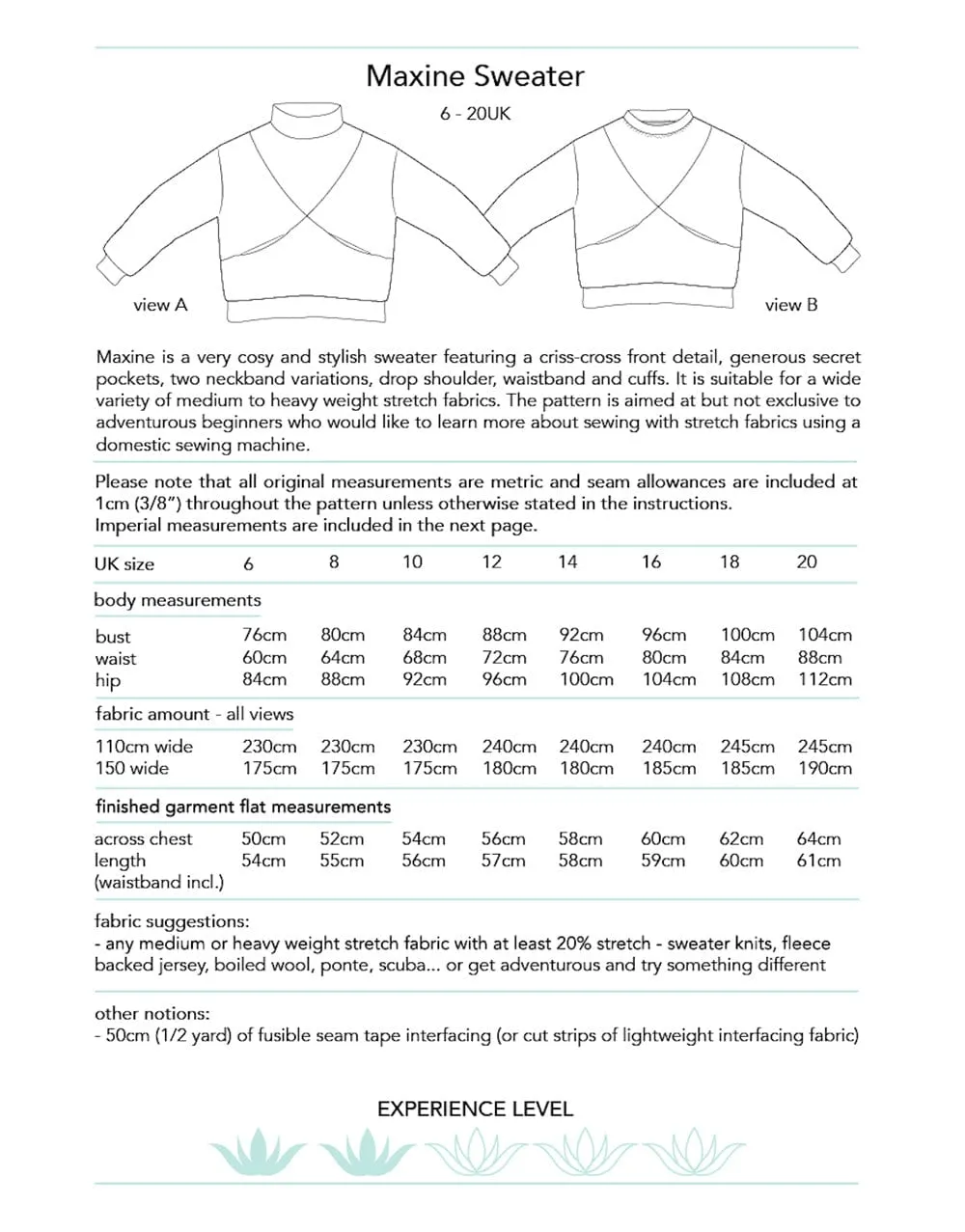 Maxine Sweater Sewing Pattern, Dhurata Davies