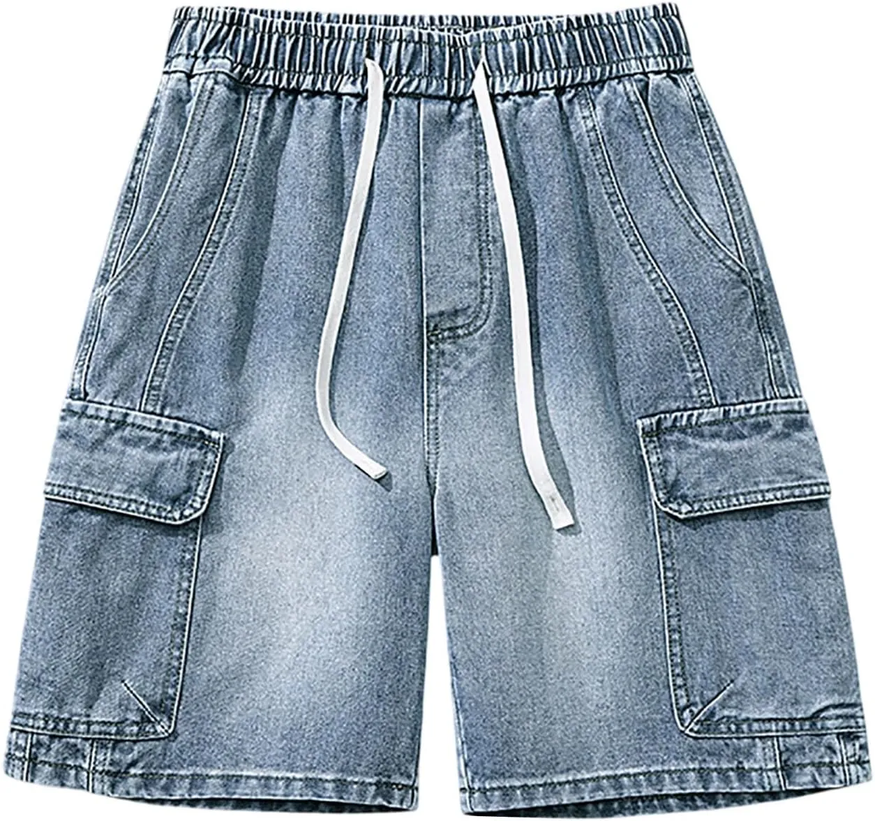 Men Baggy Denim Jorts Y2K Loose Hip Hop Jean Shorts Wide Leg Short Jeans Trendy Outfits