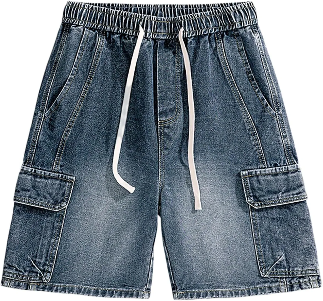 Men Baggy Denim Jorts Y2K Loose Hip Hop Jean Shorts Wide Leg Short Jeans Trendy Outfits