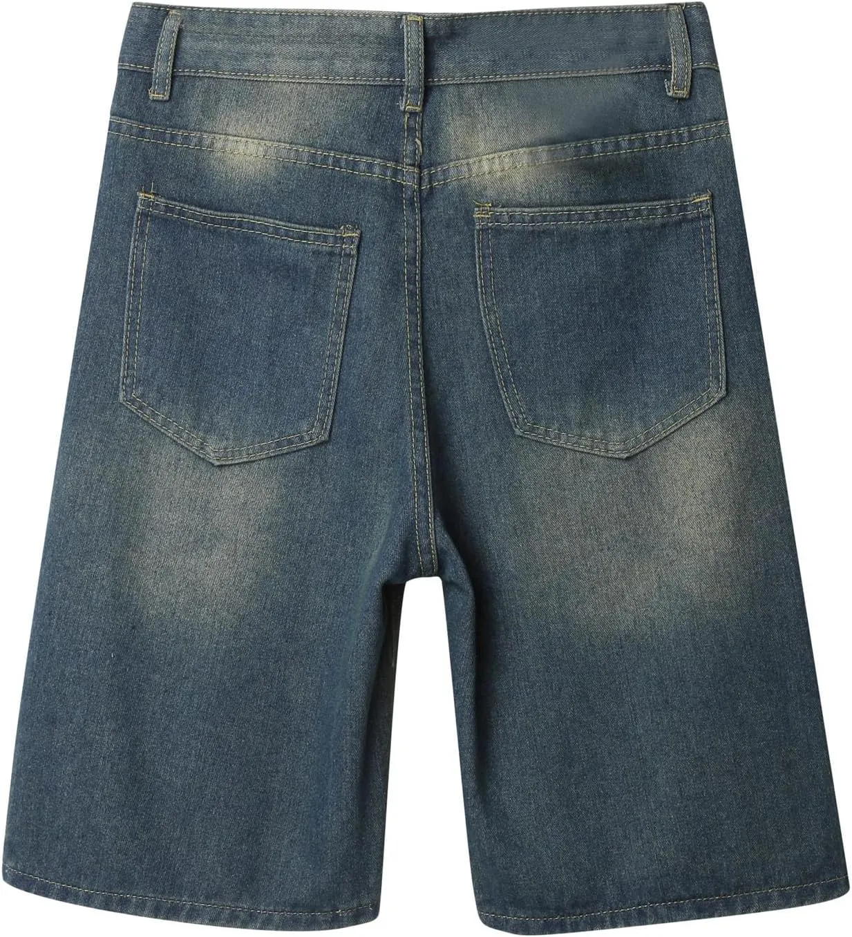 Mens Baggy Denim Jorts Y2K Vintage Loose Fit Hip Hop Jean Shorts Casual Summer Long Jeans Trendy Outfits