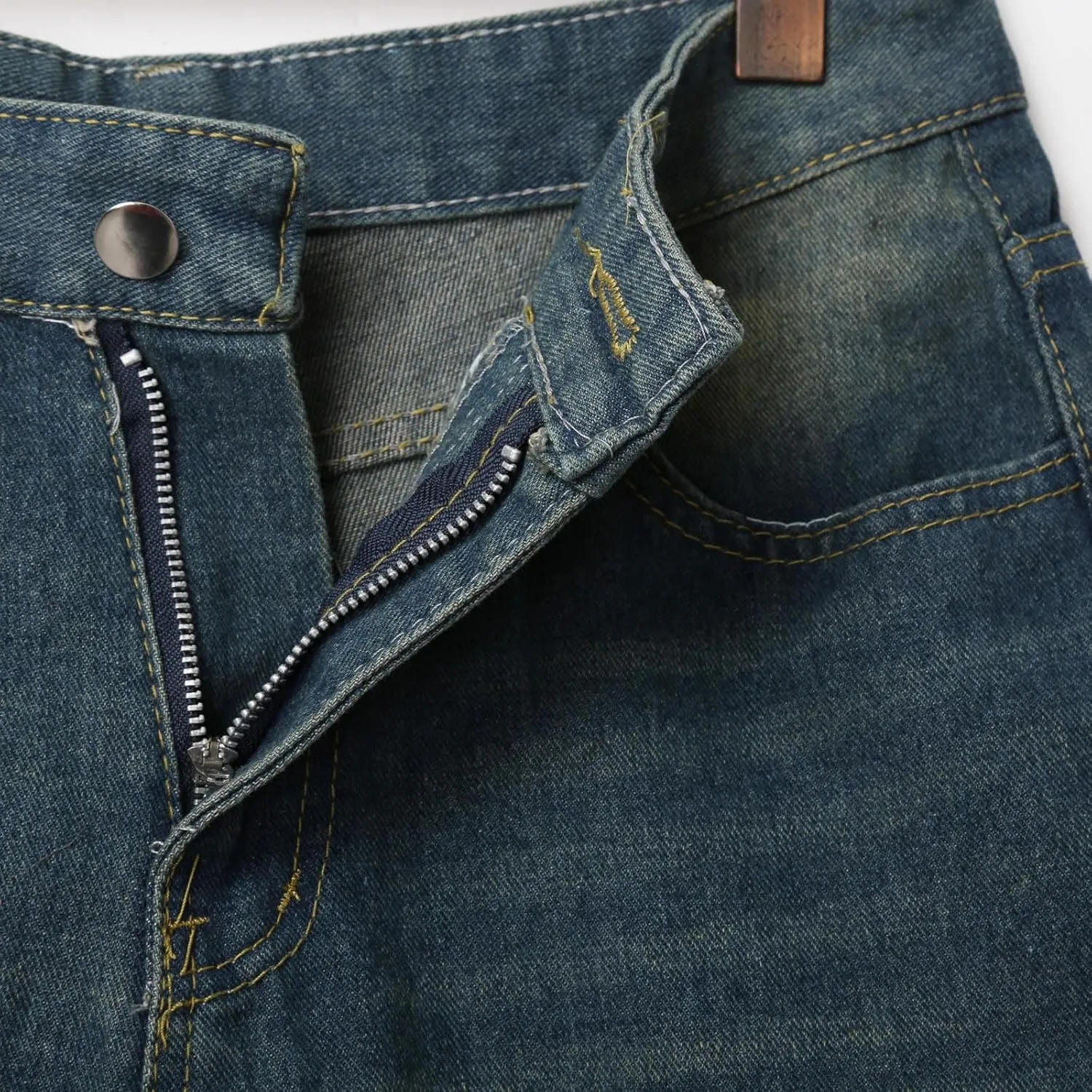 Mens Baggy Denim Jorts Y2K Vintage Loose Fit Hip Hop Jean Shorts Casual Summer Long Jeans Trendy Outfits