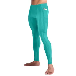 Men's Compression Pants W/ Pockets - Green