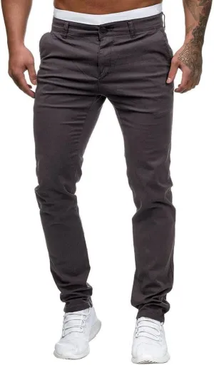 Mens Slim Fit Skinny Chino Pants Solid Tapered Stretchy Casual Trousers for Men Comfort Flat Front Dress Pants for Work