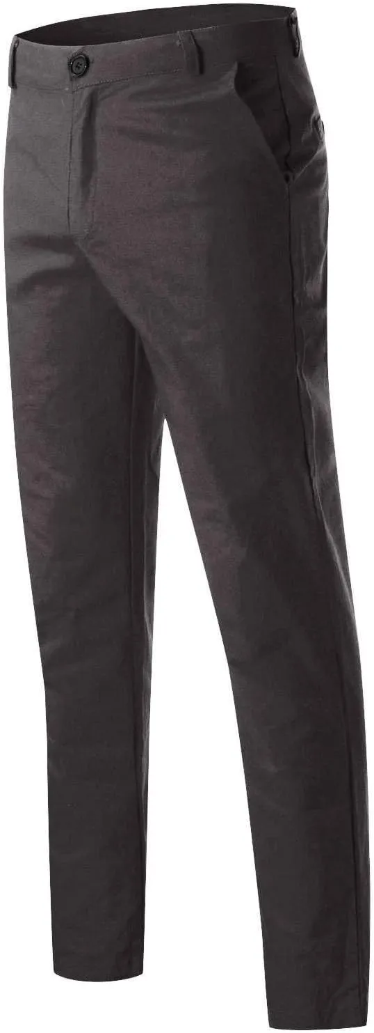 Mens Slim Fit Skinny Chino Pants Solid Tapered Stretchy Casual Trousers for Men Comfort Flat Front Dress Pants for Work
