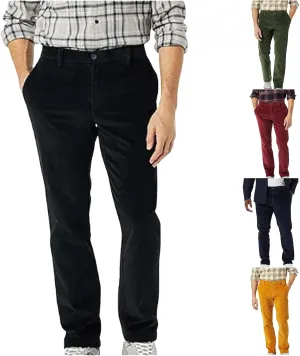 Mens Vintage Suit Pants Stretch Business Pant Slim Fit Dress Trousers for Office Work Flat Front Straight Leg Pants