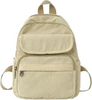 Mini Backpack for Women Small Backpack Purse Aesthetic Backpack Tiny Corduroy Backpack Light Weight(Light Brown)