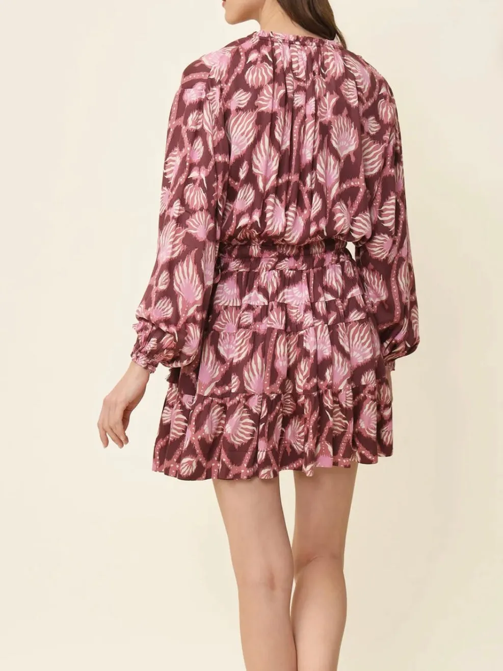 Omika Irma Mini Dress Elyse Aubergine