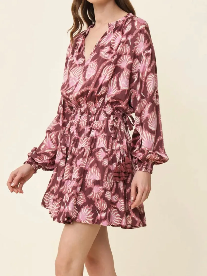 Omika Irma Mini Dress Elyse Aubergine