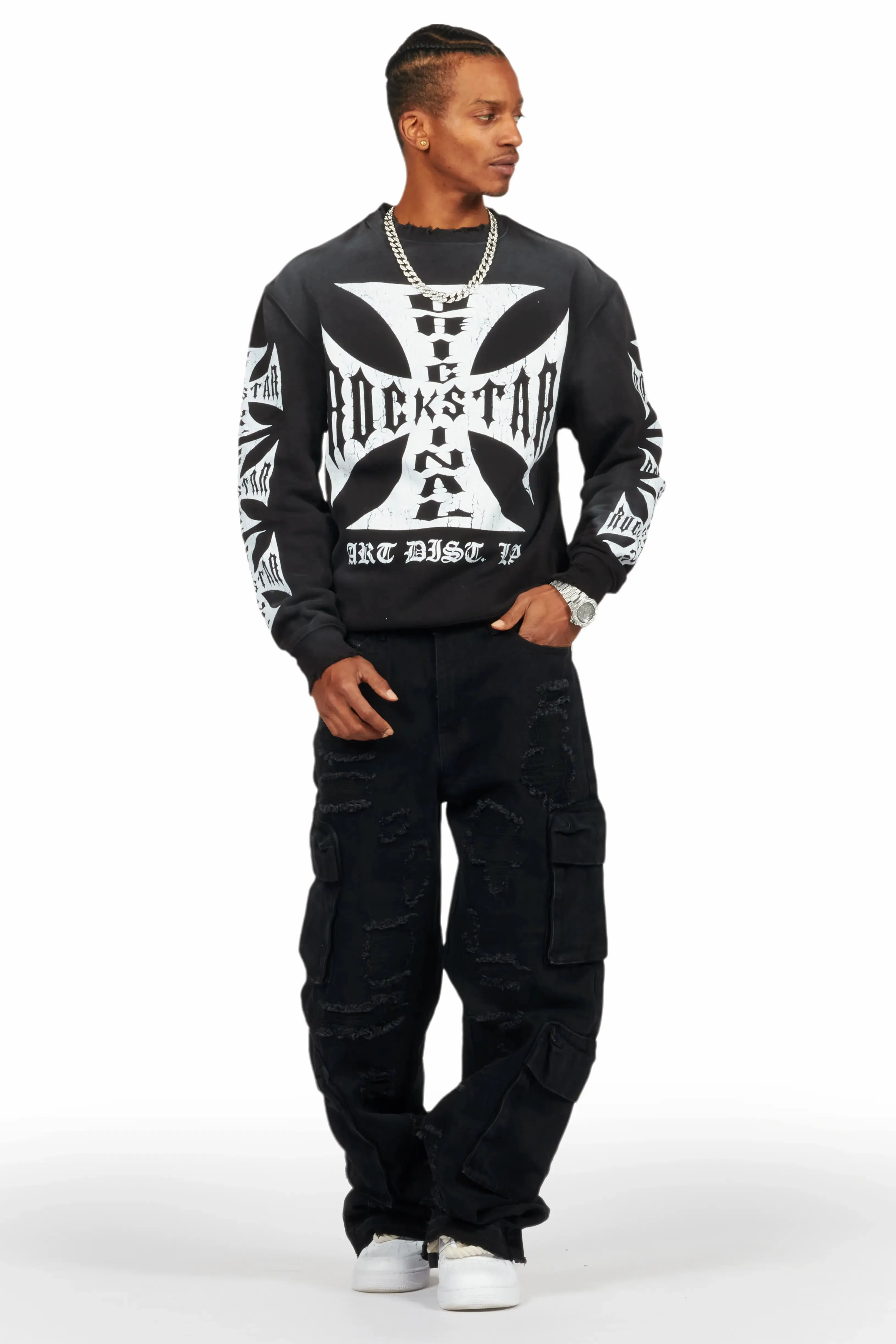Peppe Black Baggy Fit Jean
