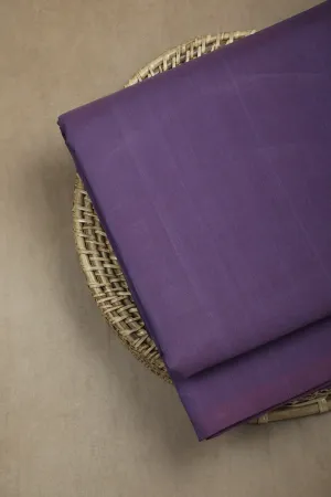 Plain Purple Mangalagiri Cotton Fabric - 0.5m
