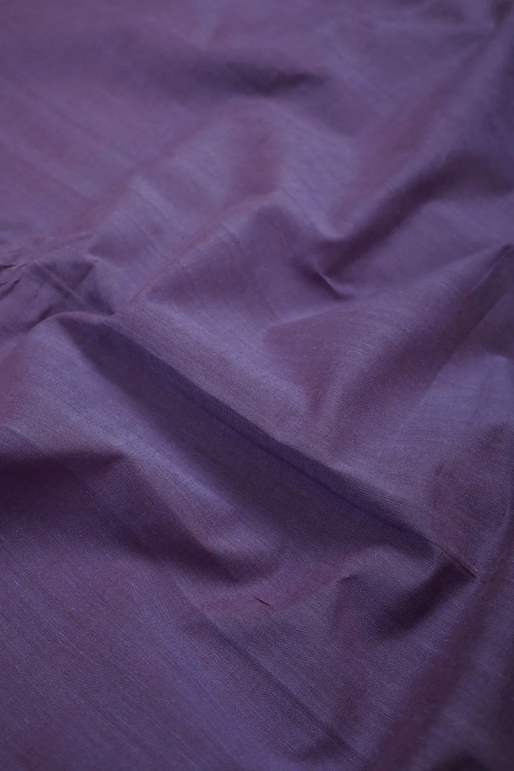 Plain Purple Mangalagiri Cotton Fabric - 0.5m