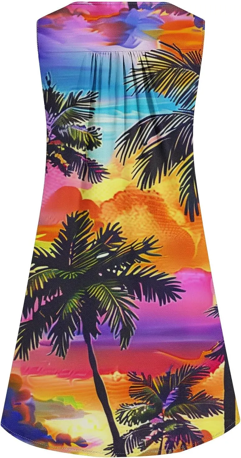 Plus Size Easter Dress Cotton Caftans for Women Midi Summer Dresses Button Dress for Women